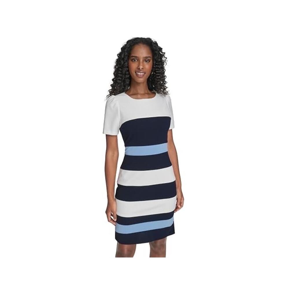 New Tommy Hilfiger Women's Colorblock Short Sleeve Dress Size 4